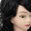 Negro cabello rizado cabeza falsa modelo de presentación peinado ejercicios de modelado peluquería enseñanza accesorios Application Scenario